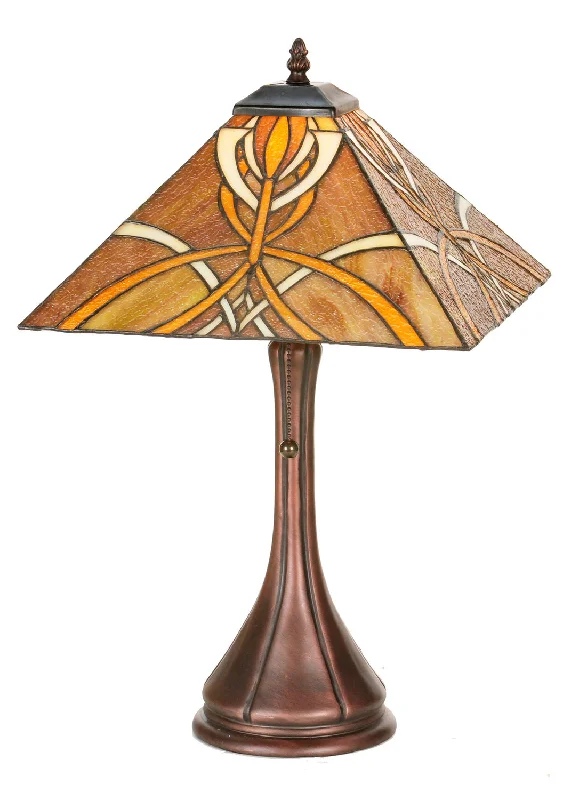 bohemian table lamps with colorful patterns for eclectic bedroomsOne Light Table Base