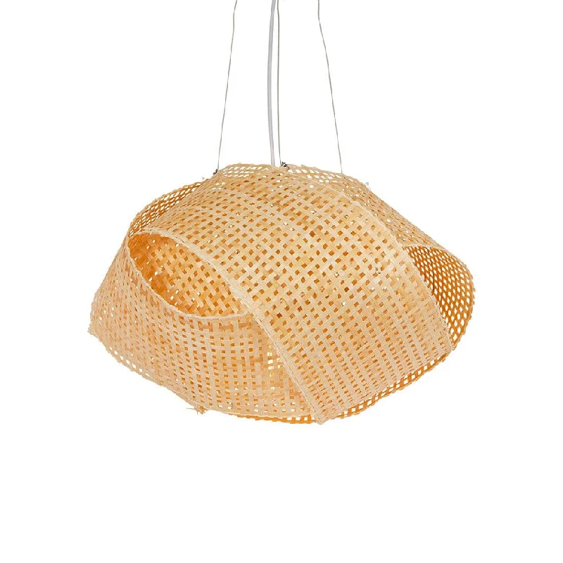 Mediterranean - Style Ceiling Lights with Terra - Cotta and Ceramic DetailsNeda Pendant Light - Woven Bamboo | Medium or Large