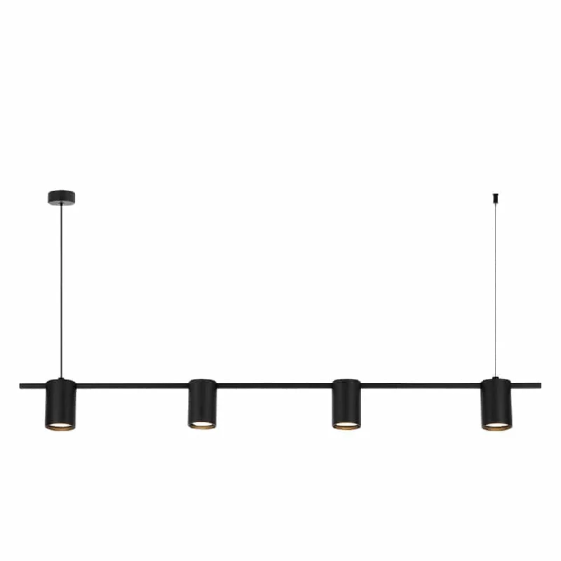 Gothic Ceiling Lights with Dark Metalwork and Pointed ArchesOcchio Linear Pendant Light | 4 or 6 Light, Three Colours