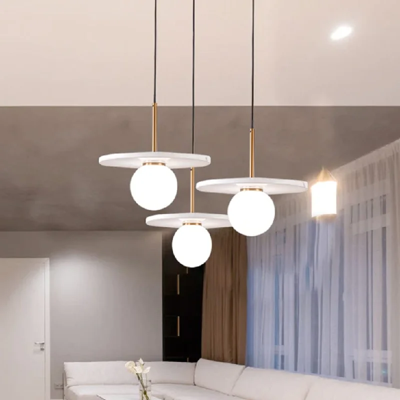 Japanese - Inspired Ceiling Lights with Shoji - Screen - like DiffusersPascal Marble Pendant Light White | Black | Green