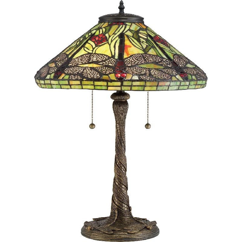 gothic style table lamps with dark finishes for a mysterious lookJungle Dragonfly Table Lamp