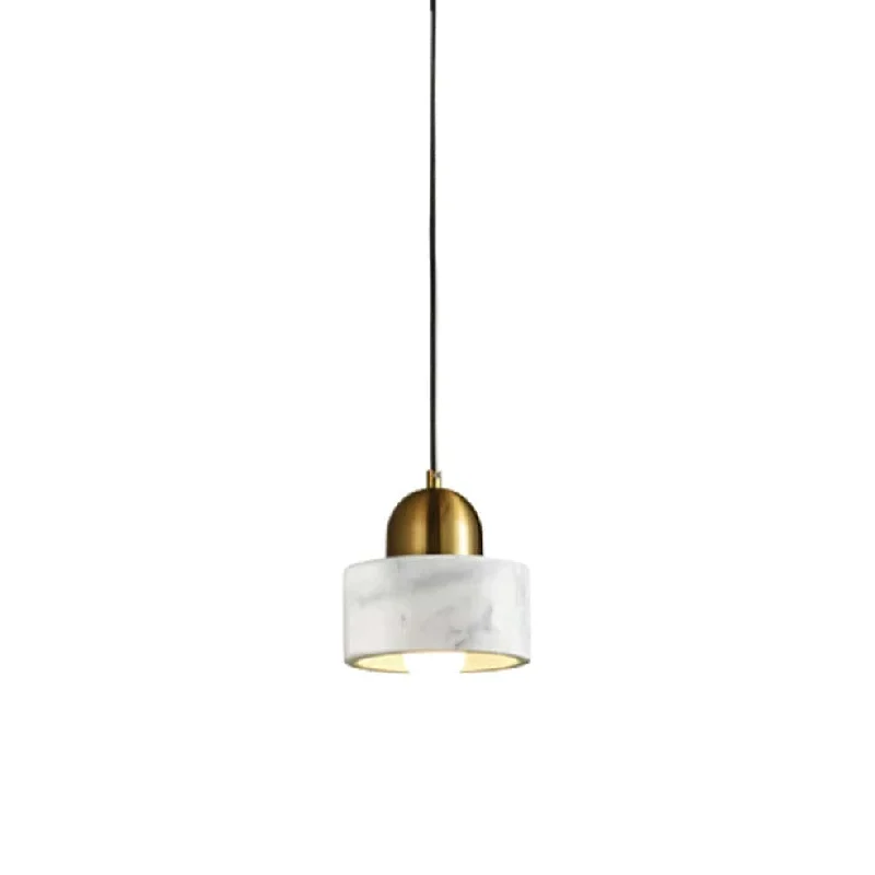 Contemporary Ceiling Lights with Unique, Abstract ShapesRetro X Marble Pendant Light in Black or White with Gold accent