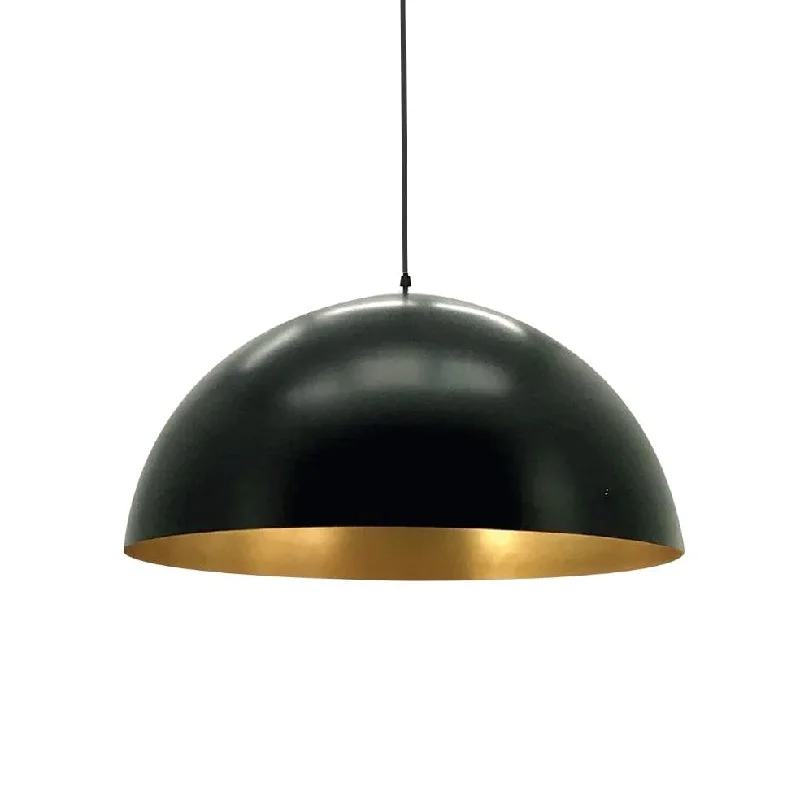 Retro Ceiling Lights Inspired by the 1950s and 1960s DesignRocco Dome Pendant Light Black and Gold | 3 Sizes