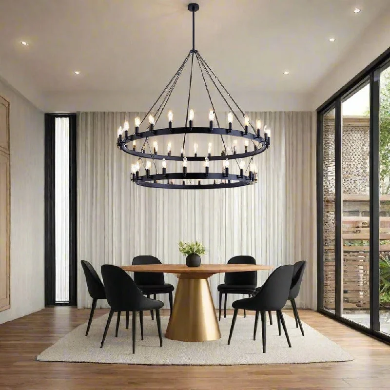 Modern Minimalist Ceiling Lights for Contemporary InteriorsRound Ranch Chandelier 54 Light