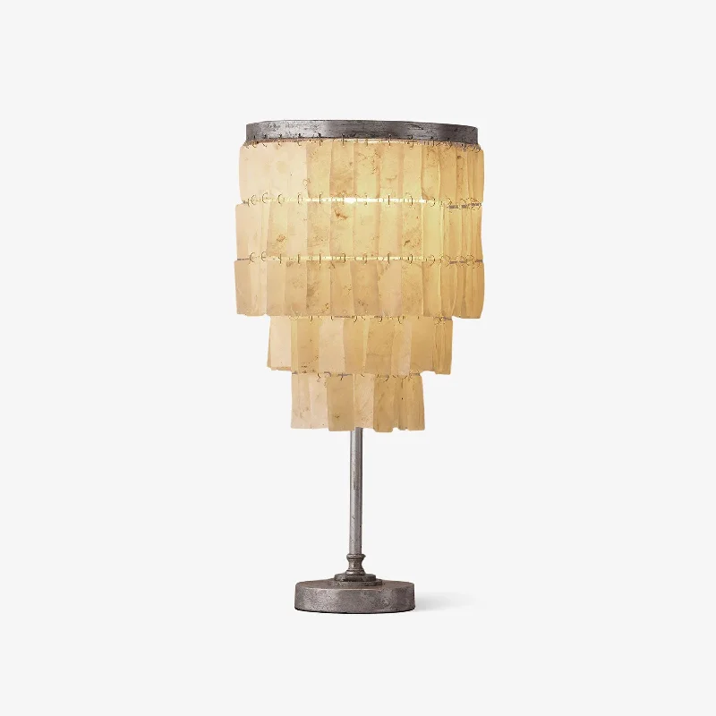 marble table lamps with a luxurious veined pattern for high end decorSkye Tiered Table Light