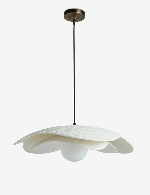 Japanese - Inspired Ceiling Lights with Shoji - Screen - like DiffusersSoft Petal Pendant Light by Lolly Lolly Ceramics