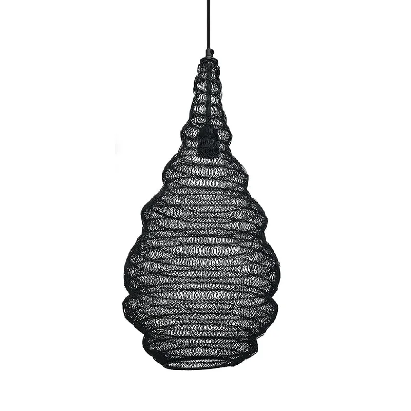 Scandinavian Style Ceiling Lights with Light Wood AccentsSpinagar Mesh Pendant Light