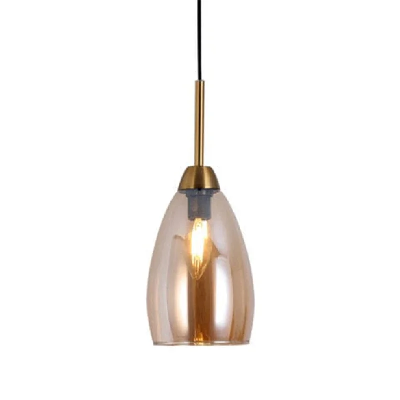 Japanese - Inspired Ceiling Lights with Shoji - Screen - like DiffusersTella Glass Pendant Light Gold | Black