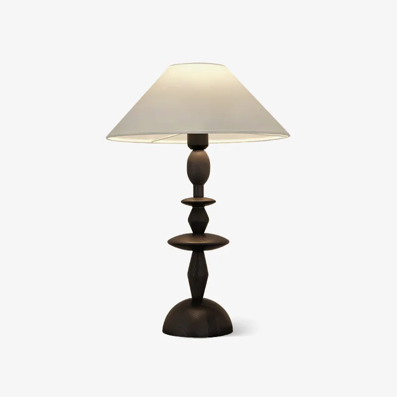 metal table lamps with a matte black finish for a sleek appearanceTournage Wood Table Lamp