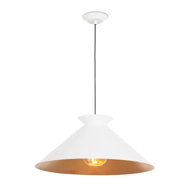 Contemporary Ceiling Lights with Unique, Abstract ShapesViggo Pendant Large (White and Gold)