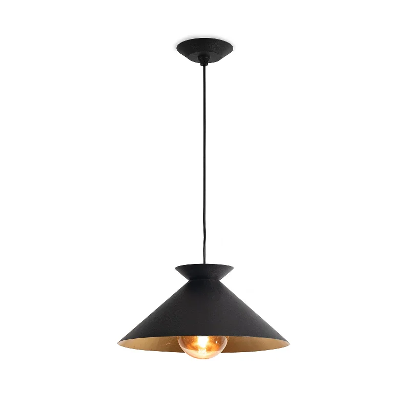 Art Nouveau Ceiling Lights with Organic, Flowing ShapesViggo Pendant Small (Black and Gold)