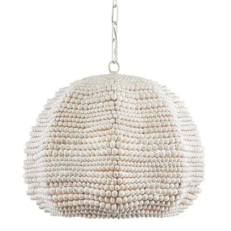 Mediterranean - Style Ceiling Lights with Terra - Cotta and Ceramic DetailsWhitewash Octavia Pendant